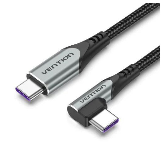 Cable USB Type-C vers Type-C coudé PD 100W Vention 1M