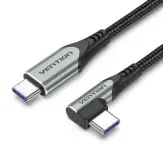 Cable USB Type-C vers Type-C coudé PD 100W Vention 1M Cable USB Type-C vers Type-C coudé PD 100W Vention 1M