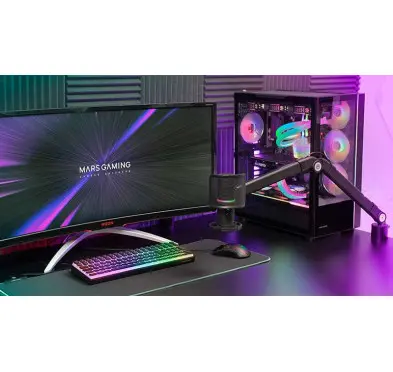 Microphone Mars Gaming MMIC-XT Streaming avec bras articulé