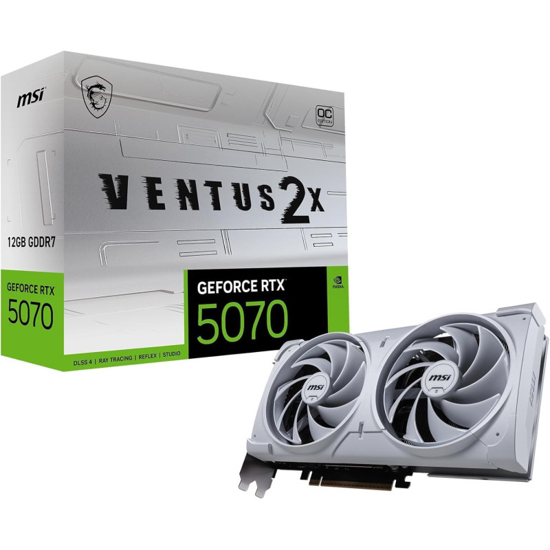 Carte Graphique MSI RTX 5070 VENTUS 2X 12G OC WHITE Carte Graphique MSI RTX 5070 VENTUS 2X 12G OC WHITE
