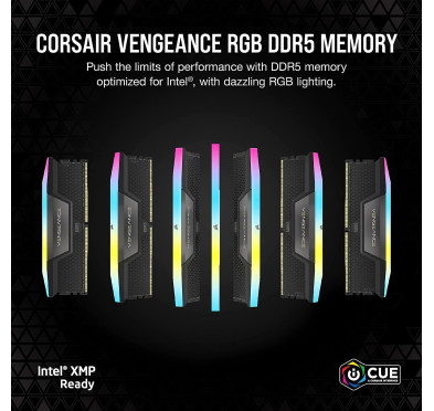 DDR5 Corsair Vengeance RGB Kit 32Go 2x16Go 6000Mhz CL30 EXPO XMP