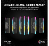 DDR5 Corsair Vengeance RGB Kit 32Go 2x16Go 6000Mhz CL30 EXPO XMP
