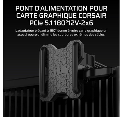 Pont d’alimentation Corsair PCIe 5.1 180° 12V-2x6 Style A