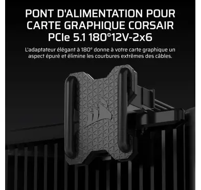 Pont d’alimentation Corsair PCIe 5.1 180° 12V-2x6 Style A