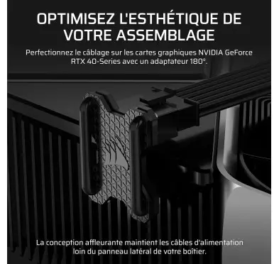 Pont d’alimentation Corsair PCIe 5.1 180° 12V-2x6 Style A