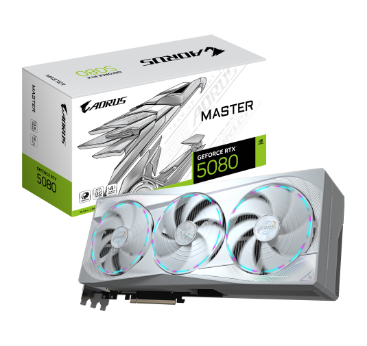 Carte Graphique Gigabyte AORUS RTX 5080 MASTER ICE 16G