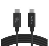 Cable USB Type-C vers Type-C 4.0 PD 240W Data 20Gb Belkin 2M Noir Cable USB Type-C vers Type-C 4.0 PD 240W Data 20Gb Belkin 2M Noir