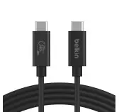 Cable USB Type-C vers Type-C 4.0 PD 240W Data 20Gb Belkin 2M Noir Cable USB Type-C vers Type-C 4.0 PD 240W Data 20Gb Belkin 2M Noir