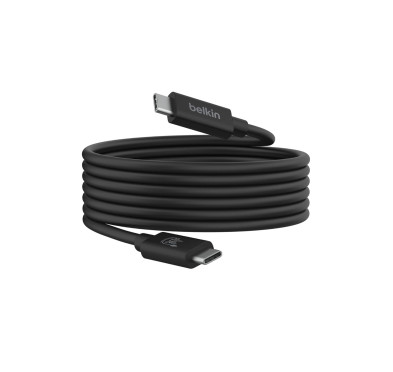 Cable USB Type-C vers Type-C 4.0 PD 240W Data 20Gb Belkin 2M Noir