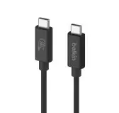 Cable USB Type-C vers Type-C 4.0 PD 240W Data 20Gb Belkin 2M Noir Cable USB Type-C vers Type-C 4.0 PD 240W Data 20Gb Belkin 2M Noir
