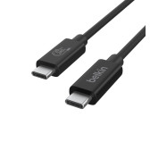 Cable USB Type-C vers Type-C 4.0 PD 240W Data 20Gb Belkin 2M Noir Cable USB Type-C vers Type-C 4.0 PD 240W Data 20Gb Belkin 2M Noir