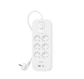 Bloc Multiprises Parafoudre Belkin 6 Prises + USB-A et USB-C Bloc Multiprises Parafoudre Belkin 6 Prises + USB-A et USB-C