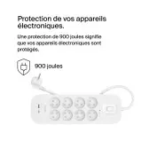 Bloc Multiprises Parafoudre Belkin 6 Prises + USB-A et USB-C Bloc Multiprises Parafoudre Belkin 6 Prises + USB-A et USB-C