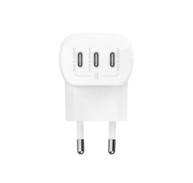 Chargeur Belkin 3x USB-C Fact Charge PD 67W Blanc