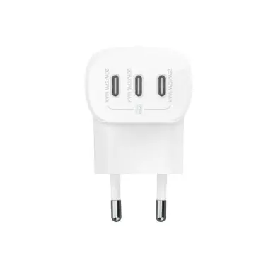 Chargeur Belkin 3x USB-C Fact Charge PD 67W Blanc