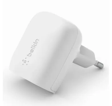 Chargeur Belkin USB-C Fact Charge PD 20W Blanc