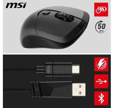 Souris MSI VERSA 300 Wireless Noir Gaming