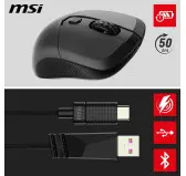 Souris MSI VERSA 300 Wireless Noir Gaming Souris MSI VERSA 300 Wireless Noir Gaming