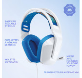 Micro Casque Logitech G335 Gaming Blanc Micro Casque Logitech G335 Gaming Blanc