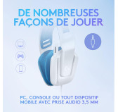Micro Casque Logitech G335 Gaming Blanc Micro Casque Logitech G335 Gaming Blanc