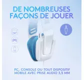 Micro Casque Logitech G335 Gaming Blanc