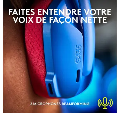 Micro Casque Logitech G435 Bleu Wireless Lightspeed Gaming