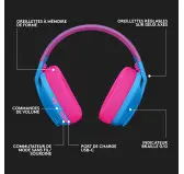 Micro Casque Logitech G435 Bleu Wireless Lightspeed Gaming