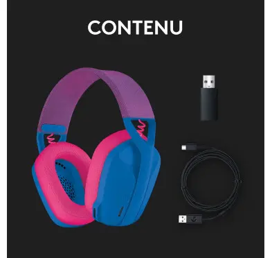 Micro Casque Logitech G435 Bleu Wireless Lightspeed Gaming