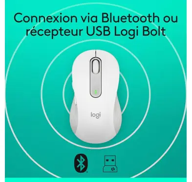 Souris Logitech Signature M650 Blanc Bluetooth