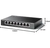 Switch RJ45 TP-Link TL-SG108S 10/100/1000 Mbps 8 Ports Métal Switch RJ45 TP-Link TL-SG108S 10/100/1000 Mbps 8 Ports Métal