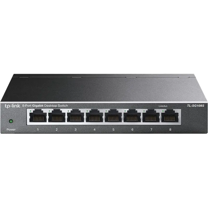 Switch RJ45 TP-Link TL-SG108S 10/100/1000 Mbps 8 Ports Métal Switch RJ45 TP-Link TL-SG108S 10/100/1000 Mbps 8 Ports Métal