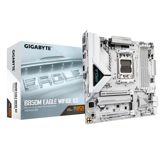 Carte Mère Gigabyte B850M EAGLE WIFI6E ICE mATX AM5 DDR5 Wifi 6E