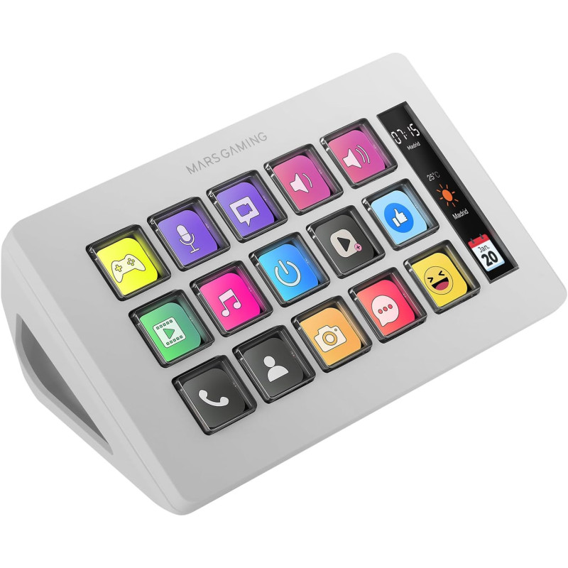 Mars Gaming Control Panel Slim MSD-ONE (Blanc) Deck LCD Mars Gaming Control Panel Slim MSD-ONE (Blanc) Deck LCD
