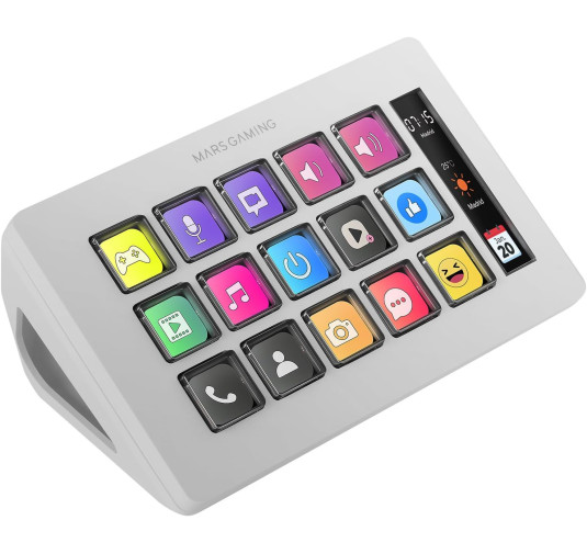 Mars Gaming Control Panel Slim MSD-ONE (Blanc) Deck LCD
