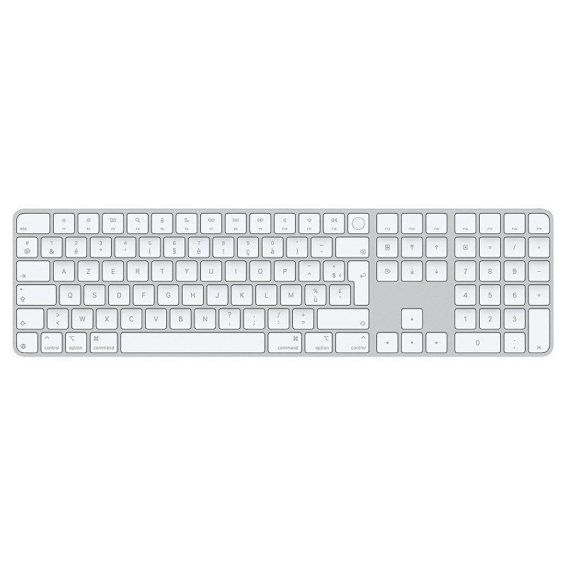 Clavier Apple Magic Keyboard Touch ID avec pavé numérique USB-C Blanc Clavier Apple Magic Keyboard Touch ID avec pavé numérique USB-C Blanc
