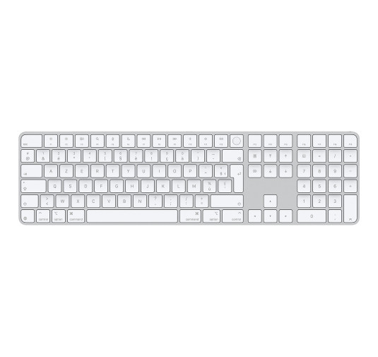 Clavier Apple Magic Keyboard Touch ID avec pavé numérique USB-C Blanc