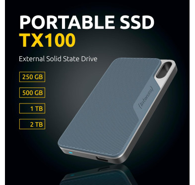 Disque SSD Portable Intenso TX100 500Go USB 3.2 Type-C