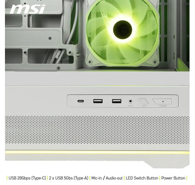 Boitier MSI MAG PANO 110R PZ Blanc ARGB - MSI Project Zero