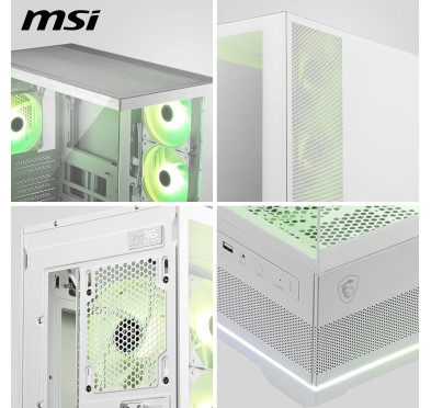Boitier MSI MAG PANO 110R PZ Blanc ARGB - MSI Project Zero