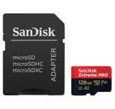 Mémoire Micro SDXC 128Go SanDisk Extreme PRO A2/V30/UHS-I U3 200 Mo/s