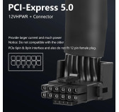 Rallonge d'alimentation 12VHPWR 600Watts 16AWG coudé type B