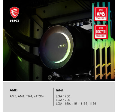 WaterCooling MSI MAG CoreLiquid E360 Noir ARGB