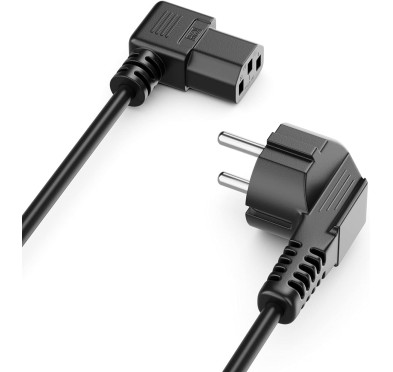 Cable Alimentation PC 220 V Standard 3M Sortie Coudée