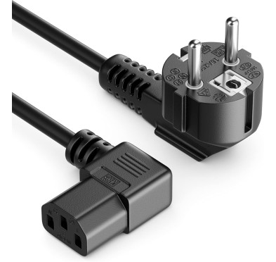 Cable Alimentation PC 220 V Standard 3M Sortie Coudée
