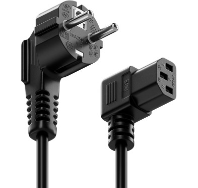 Cable Alimentation PC 220 V Standard 3M Sortie Coudée