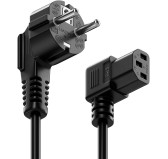 Cable Alimentation PC 220 V Standard 3M Sortie Coudée Cable Alimentation PC 220 V Standard 3M Sortie Coudée