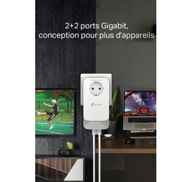 Pack 2x CPL TP-Link 2x RJ45 Prise 220V G.hn2400 PG2400P KIT