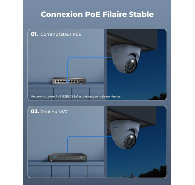 Caméra IP Reolink RLC-1224A 12MP Extérieur IP67 PoE