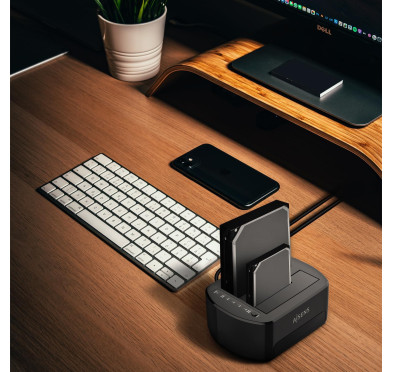 Dual Dock Aisense ASDS-D03B 2xDD SATA 3.5/2.5 vers USB 3.1 clonage