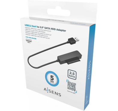 Adaptateur Aisens ASE-25A03B USB 3.0 vers SATA Disque Dur 2.5